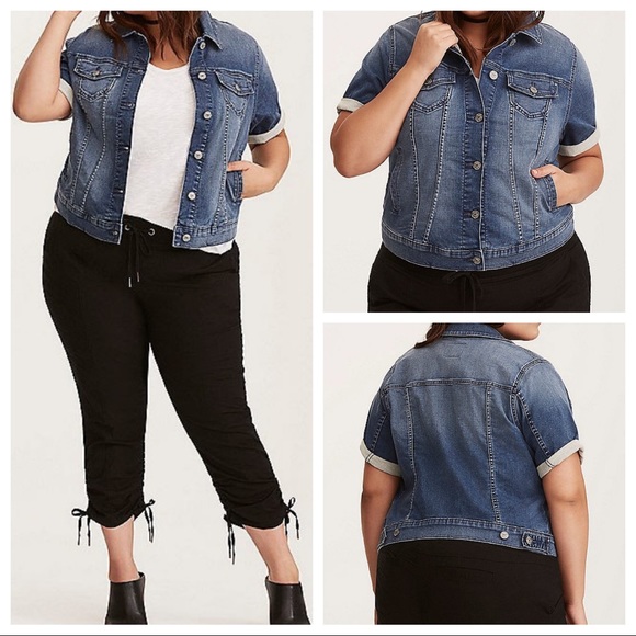 torrid Jackets & Blazers - Torrid Denim Short Sleeve Jacket